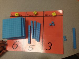 Place Value Practice With Dice, Base-10 Blocks, & A Laminated Place Value Mat